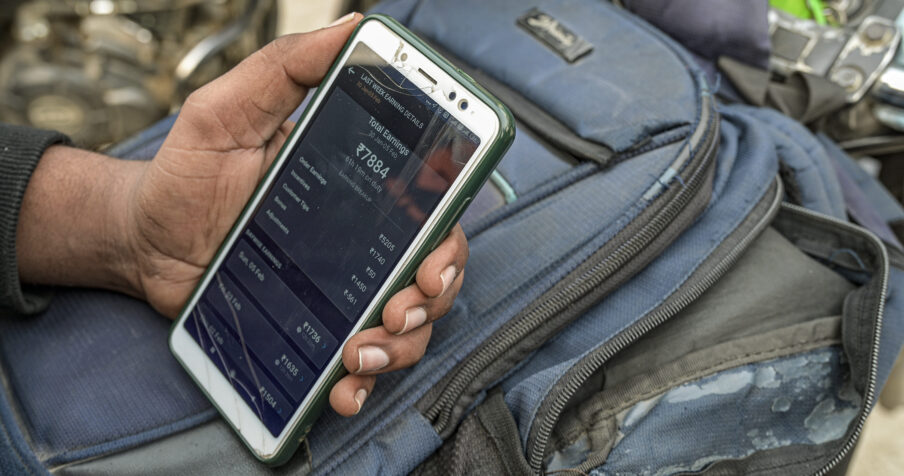Phone shows income.